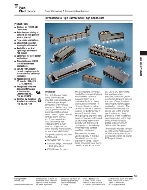 vertical card edge connectors|Introduction to High Current Card Edge Connectors.